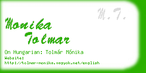 monika tolmar business card