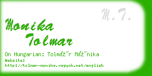 monika tolmar business card